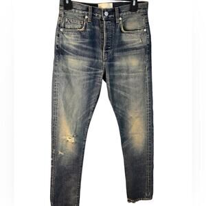 CQY Women’s Vintage Washed High Rise Slim Straight Jeans Size 26